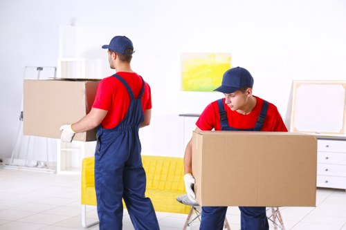 Removal van and packed boxes outside a Walthamstow Village home
