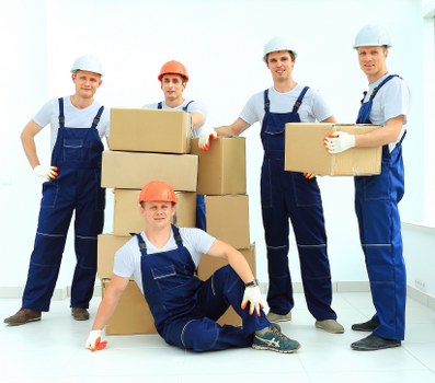 Boxes and household items prepared for a small local move