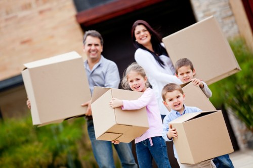 Careful loading of household items for transport